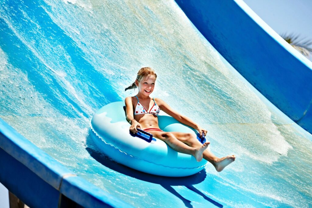 Water park water slide