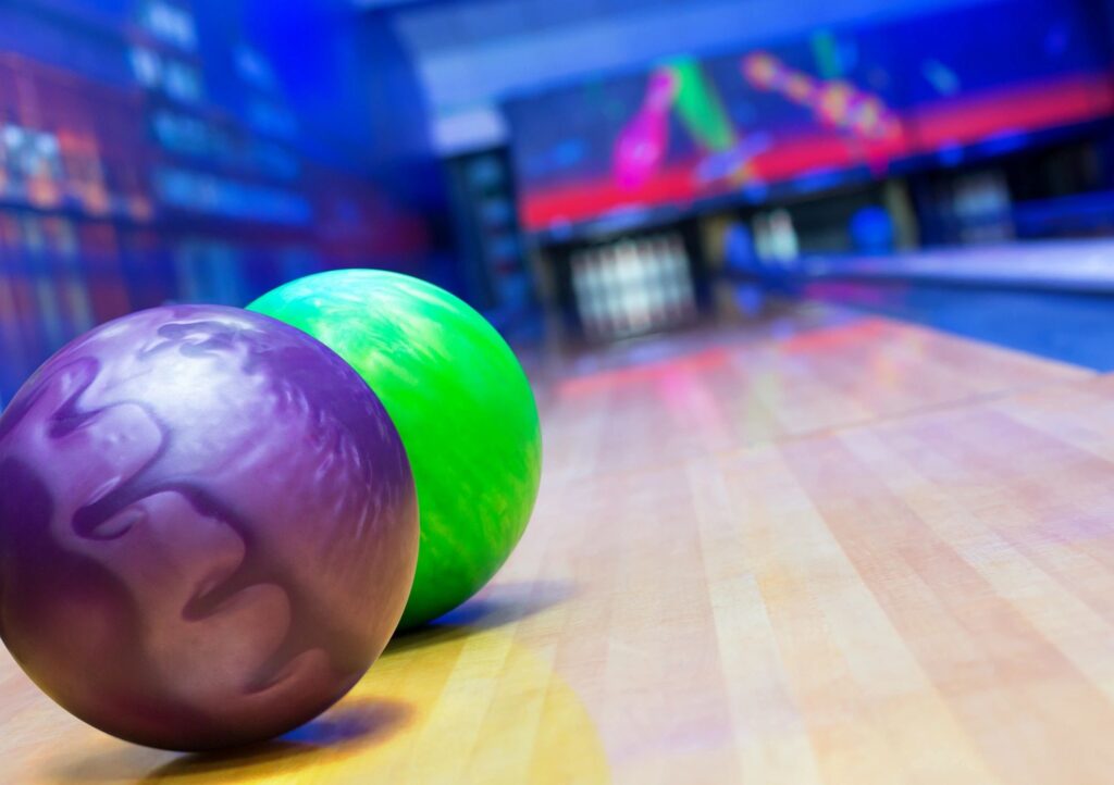 colorful bowling balls