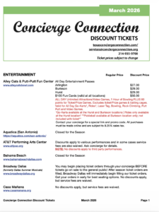 March 2026 Discount List