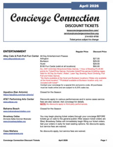 April 2026 Discount List